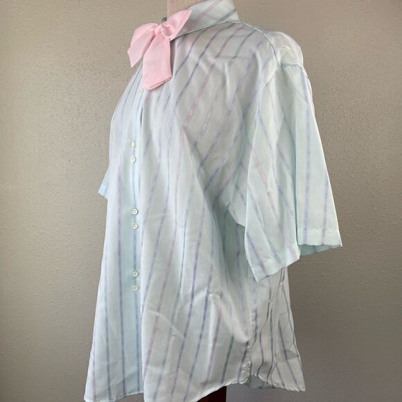 NWOT Vintage Lady Van Heusen Button Down Shirt Size 14 - Picture 4 of 5